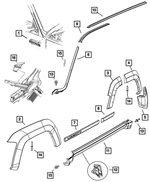 5KG73XXXAA - Exterior Ornamentation: Splash Guard, Left for Jeep: Liberty Image