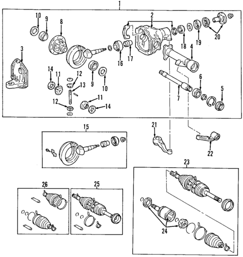 Differential for 1998 Toyota Land Cruiser #0