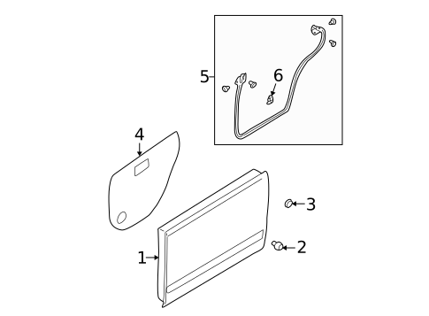 Door & Components for 2005 Subaru Forester #1