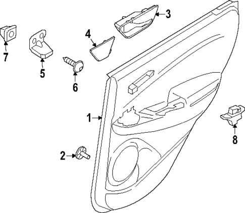Interior Trim - Rear Door for 2025 Hyundai Kona Electric #0