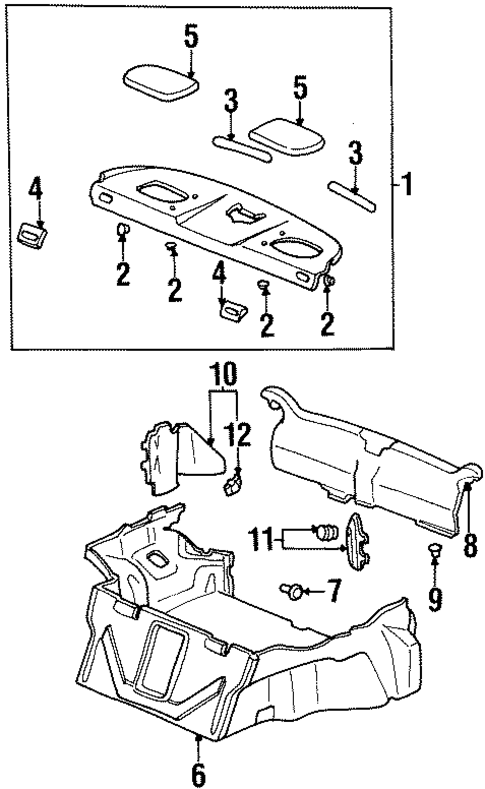 Interior Trim - Rear Body for 1998 Acura CL #0