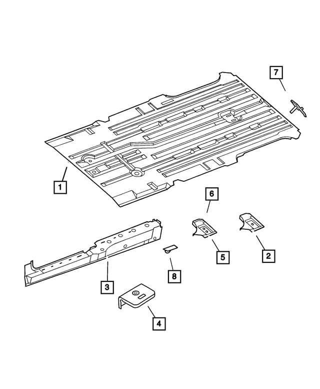 5019511AC - : Floor Pan Package for Mopar Image