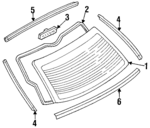 F4BZ6142006E - Body: Glass for Ford: Aspire Image