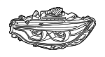 63117478155 - Electrical: Headlamp for BMW: 430i, 430i Gran Coupe, 430i xDrive, 430i xDrive Gran Coupe, 440i, 440i Gran Coupe, 440i xDrive, 440i xDrive Gran Coupe, M3, M4 Image