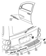 55364877AA - Exterior Ornamentation: Nameplate for Dodge: Durango Image