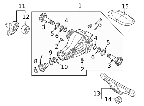 Axle & Differential for 2009 Audi S8 #0