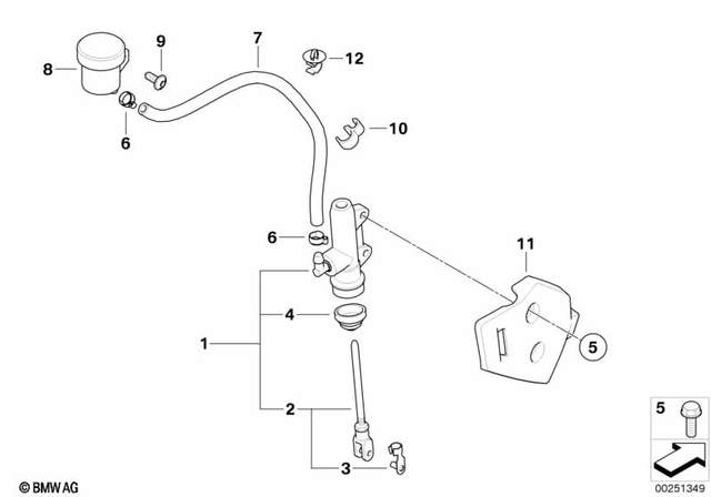 34217666157 - : Rear Brake Master Cylinder for BMW-Motorrad Image