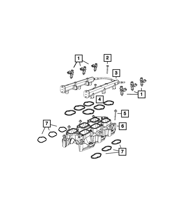 6509390AA - 3.6L Gas; Engine: Hex Flange Head Bolt, Mounting for Mopar Image image