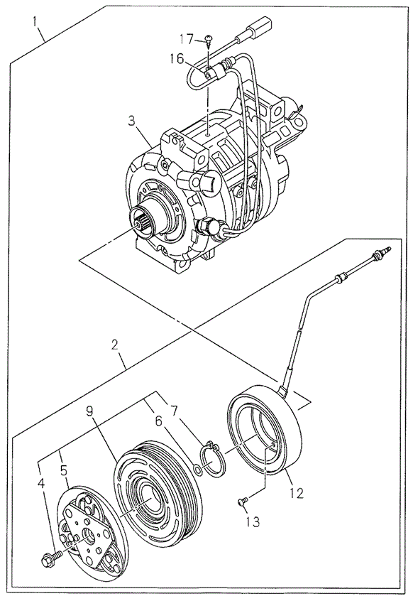 A/C Compressor (TO:9809) for 1999 Honda Passport #0