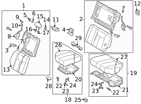 Rear Seat Components for 2002 Mazda Protege5 #0