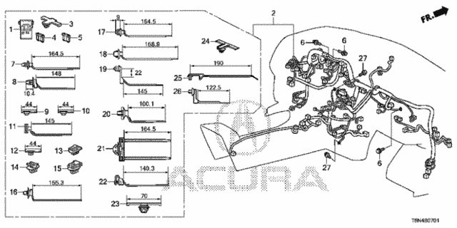 Wire Harness (2) for 2017 Acura NSX #0