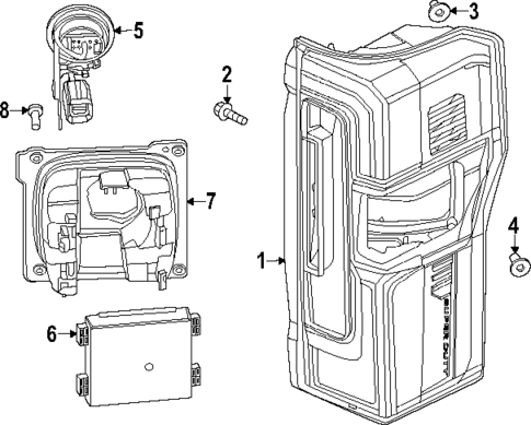 Tail Lamps for 2024 Ford F-350 Super Duty #1