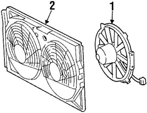 Condenser Fan for 1992 Mercedes-Benz 300 SL #0
