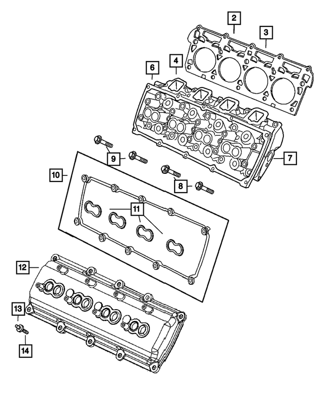 5143396AB - Engine 5.7L Eight Cylinder: Cylinder Head, Remanufactured for Mopar Image