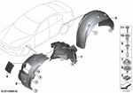 51718054277 - : Cover, Wheelhousing, Front End Rear Left for BMW Image