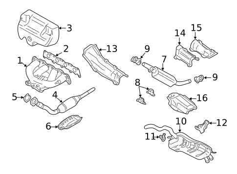 Exhaust Components for 2004 Volkswagen Beetle #0