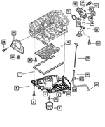 6500584 - Engine 2.7L Six Cylinder: Hex Head Bolt And Coned Washer, Mounting for Mopar Image