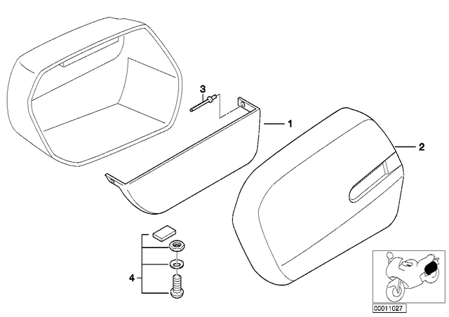 46542316913 - : Left Storing Partition Insert for BMW-Motorrad Image