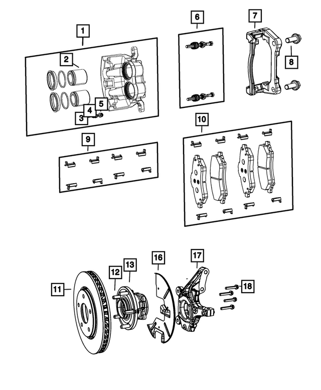 68675577AA - : Disc Brake Pin Kit for Mopar Image