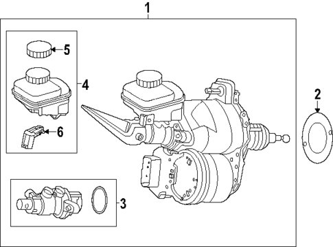 Master Cylinder - Components On Dash Panel for 2024 Mercedes-Benz EQE SUV AMG&reg; #0