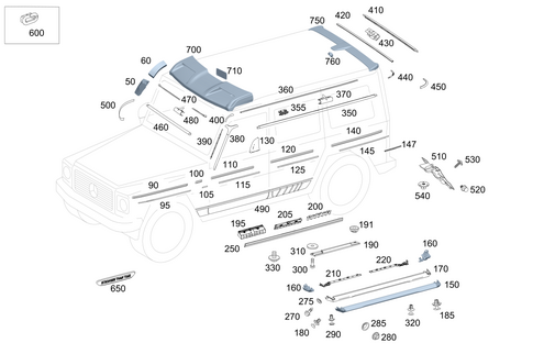 Outside Attachment Parts for 2018 Mercedes-Benz G550 #0