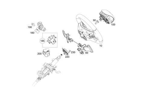 Steering Wheel and Steering Wheel Lock for 2009 Smart Fortwo #0