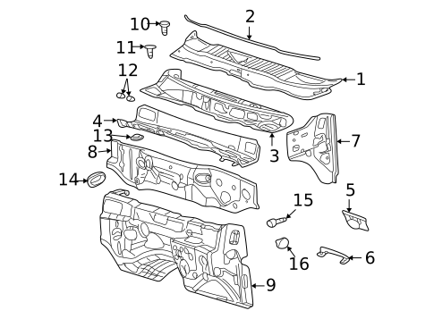 Cowl for 2003 Dodge Ram 1500 #0