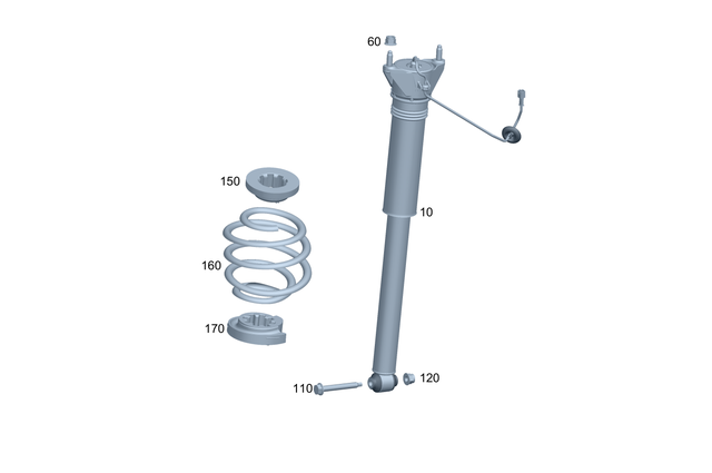2473200604 - Suspension: Shock Absorber for Mercedes-Benz: GLA250 Image image