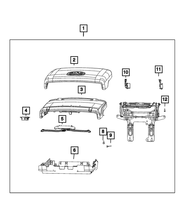 7RL371X7AB - : Console Armrest for Mopar Image