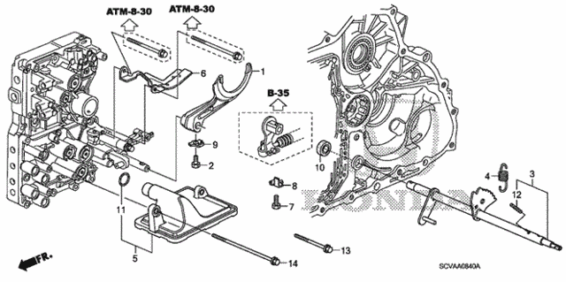 AT Shift Fork for 2007 Honda Element #0