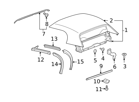 Cover & Components for 2010 Saturn Sky #0