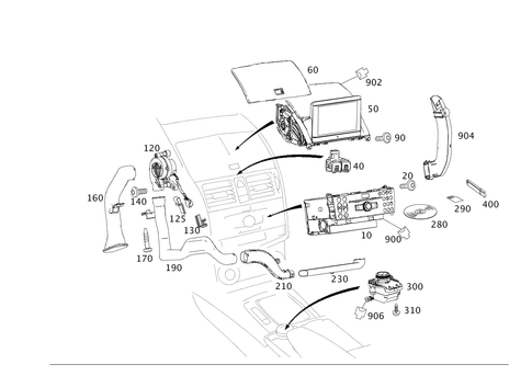 Radio, Operating and Display System for 2013 Mercedes-Benz C250 #0