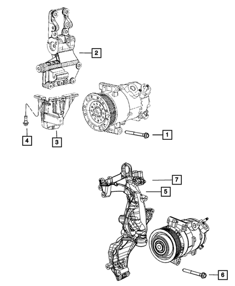 Air Conditioner Compressor and Mounting for 2014 Jeep Compass #1
