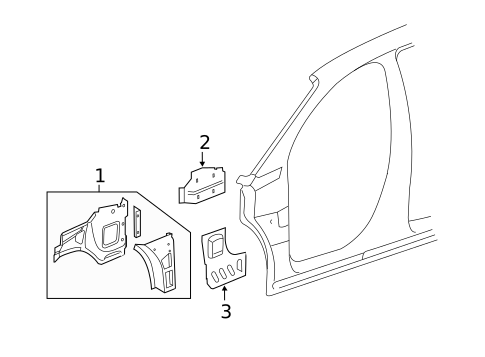 Hinge Pillar for 2007 GMC Acadia #0