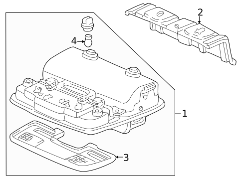 Overhead Console for 2000 Honda Accord #0