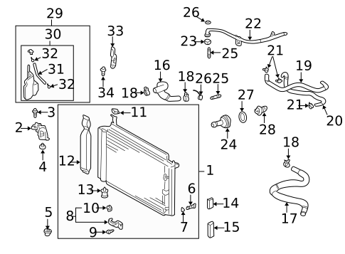 Radiator & Components for 2002 Toyota Prius #0