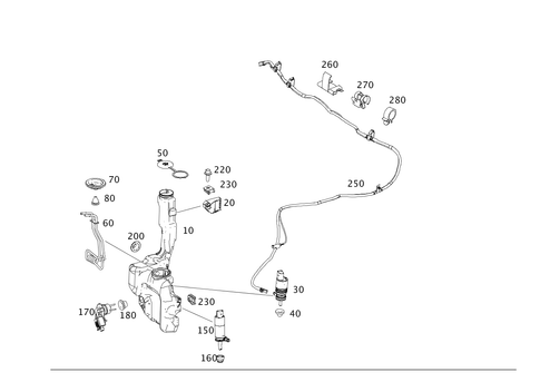 Windshield Washer System, Headlamp Cleaning System for 2011 Mercedes-Benz C350 #0