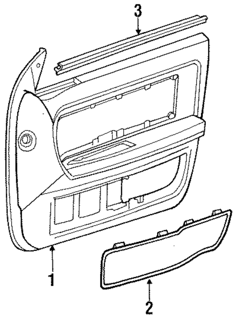 Interior Trim - Front Door for 1990 Lincoln Continental #0