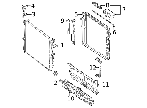 Radiator & Components for 2022 Mercedes-Benz GLE 53 AMG&reg; SUV #1