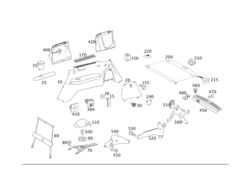 Luggage Compartment Covering for 2009 Mercedes-Benz GL 320 #0