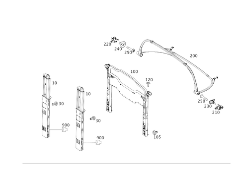 Roll Bar, Draft Stop for 2020 Mercedes-Benz C63 AMG S #0