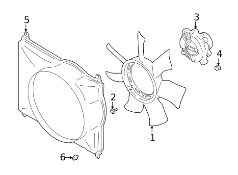 Cooling Fan, Clutch & Motor for 2001 Chevrolet Tracker #0