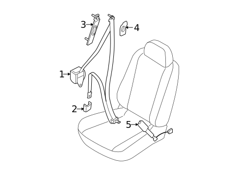 Front Seat Belts for 2010 Nissan Maxima #0
