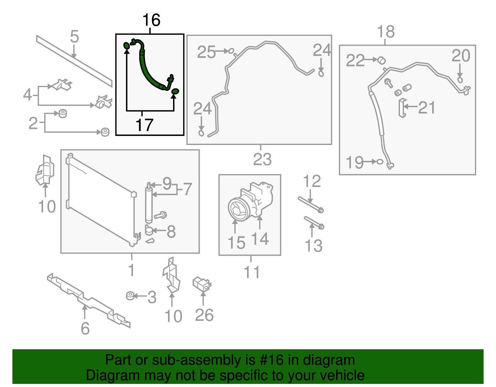 Discharge Hose - Nissan (92490-JM00A)