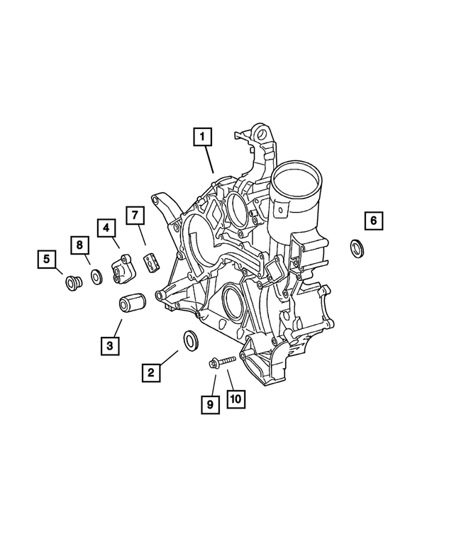 « 5098172AA – Engine 3.2L Single Over Head Cam 18 Valve V-6 [EGX] : Carter De Distribution Couvercle pour Mopar Image »