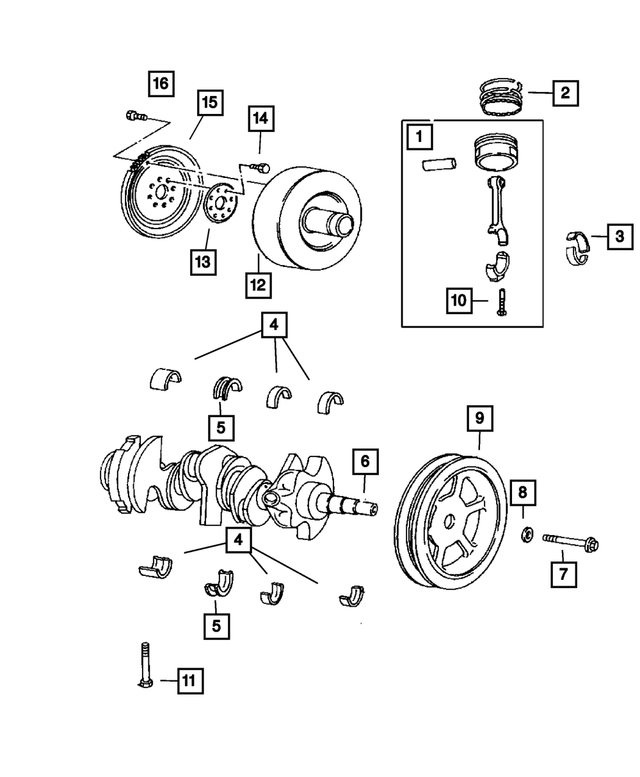 « 6504776 – Engine 3.8L Six Cylinder : Méplat Rondelle, Montage pour Mopar Image »