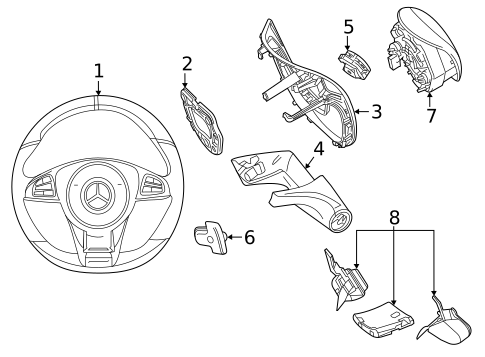Steering Wheel & Trim for 2021 Mercedes-Benz S63 AMG #0