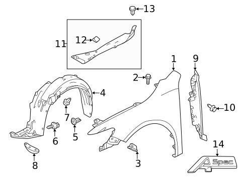 Fender & Components for 2018 Acura TLX #0