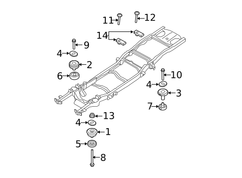 Frame Components for 2004 Ford Ranger #0