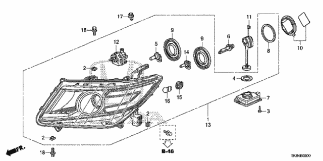 Headlight for 2011 Honda Odyssey #0